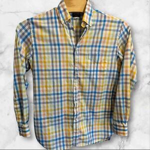 Paul Shark Yachting Shirt Mens Long Sleeve Button Up Check Gingham Plaid‎ Large